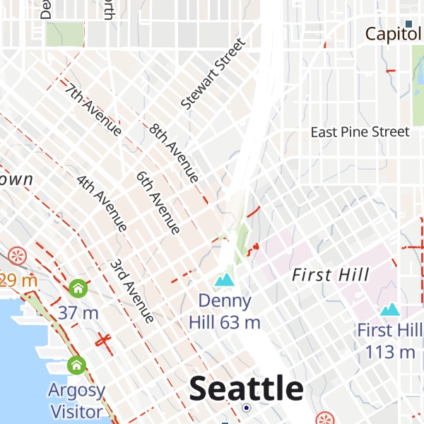 Map of Visit Seattle Concierge Services