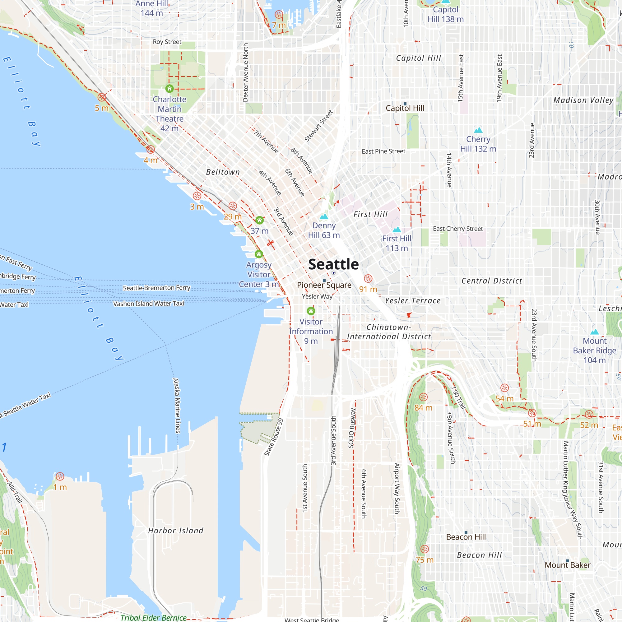 Visitor Information map