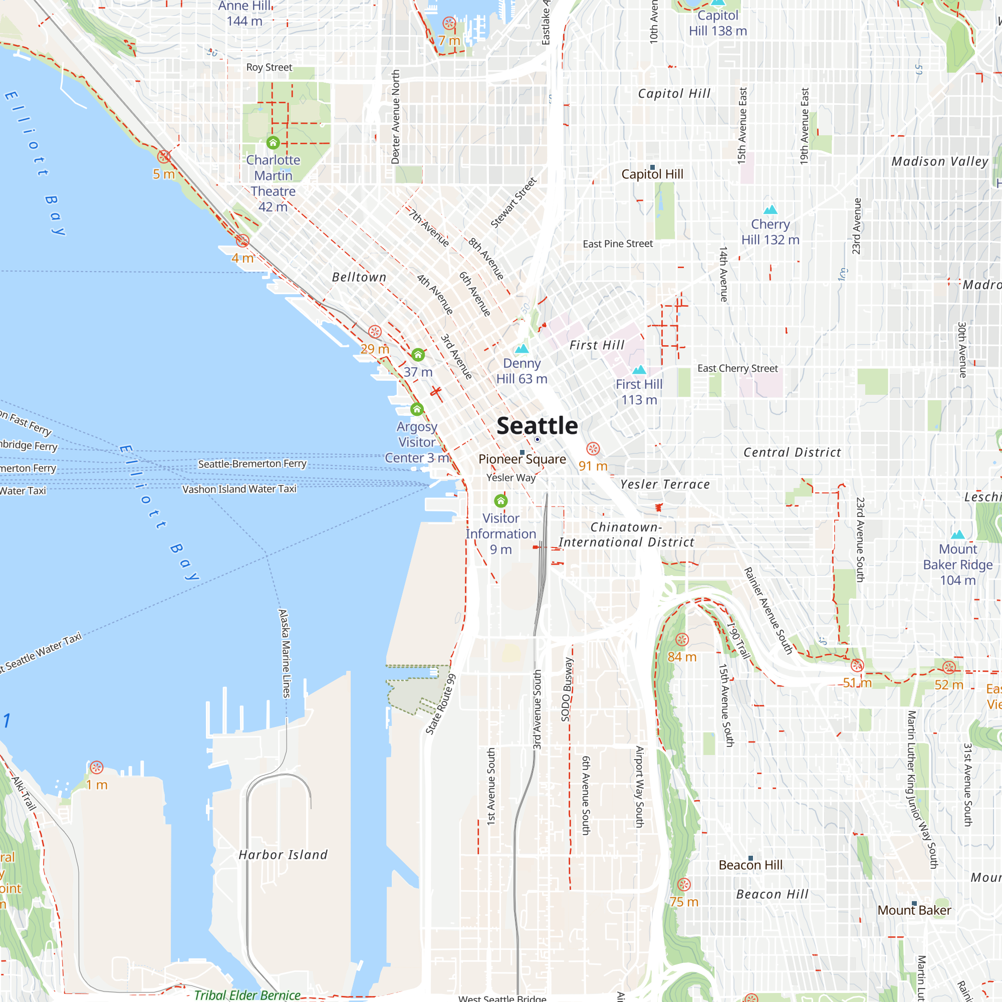 Visitor Information map