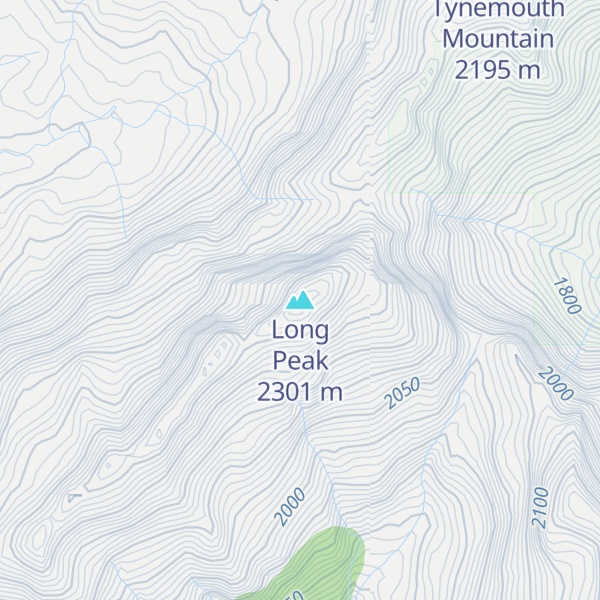 Map of Long Peak