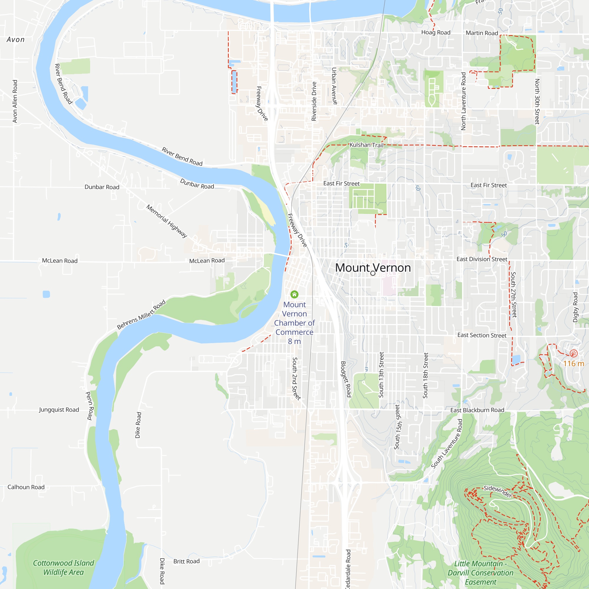 Mount Vernon Chamber of Commerce map