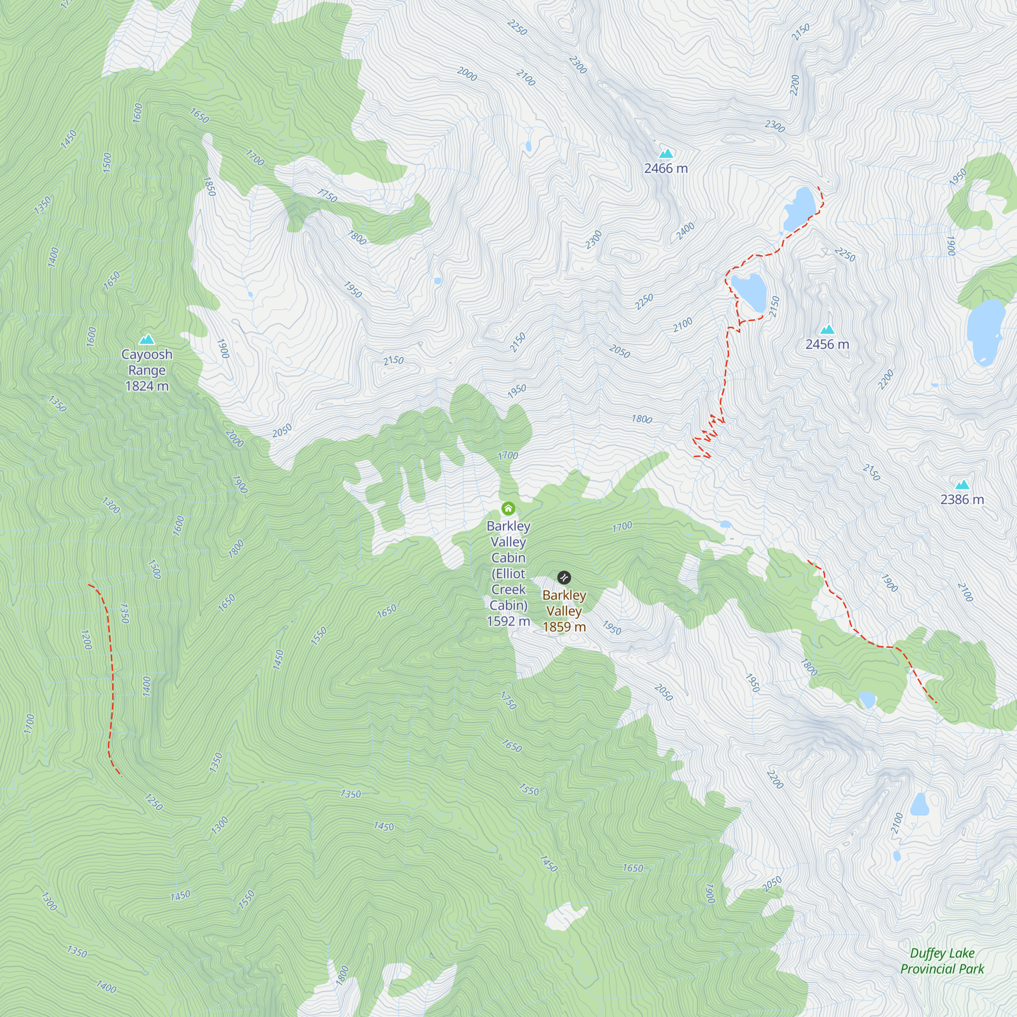 Barkley Valley Cabin (Elliot Creek Cabin) map
