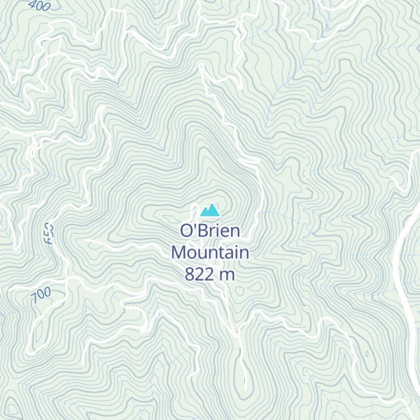 Map of O'Brien Mountain