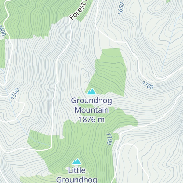Map of Groundhog Mountain