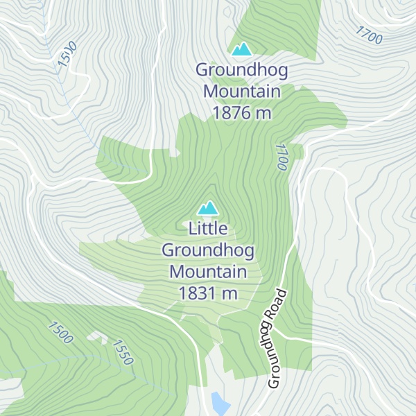 Map of Little Groundhog Mountain