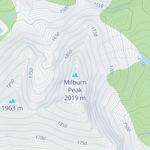 Map of Milburn Peak