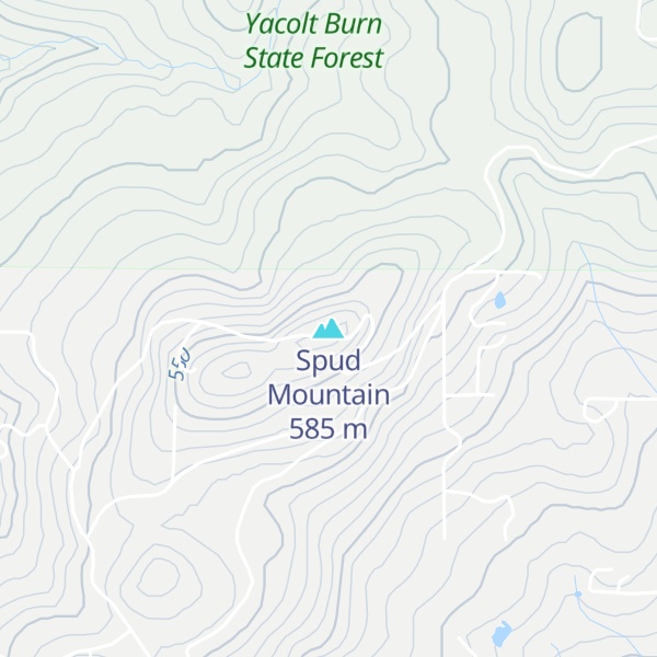 Map of Spud Mountain