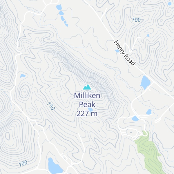 Map of Milliken Peak
