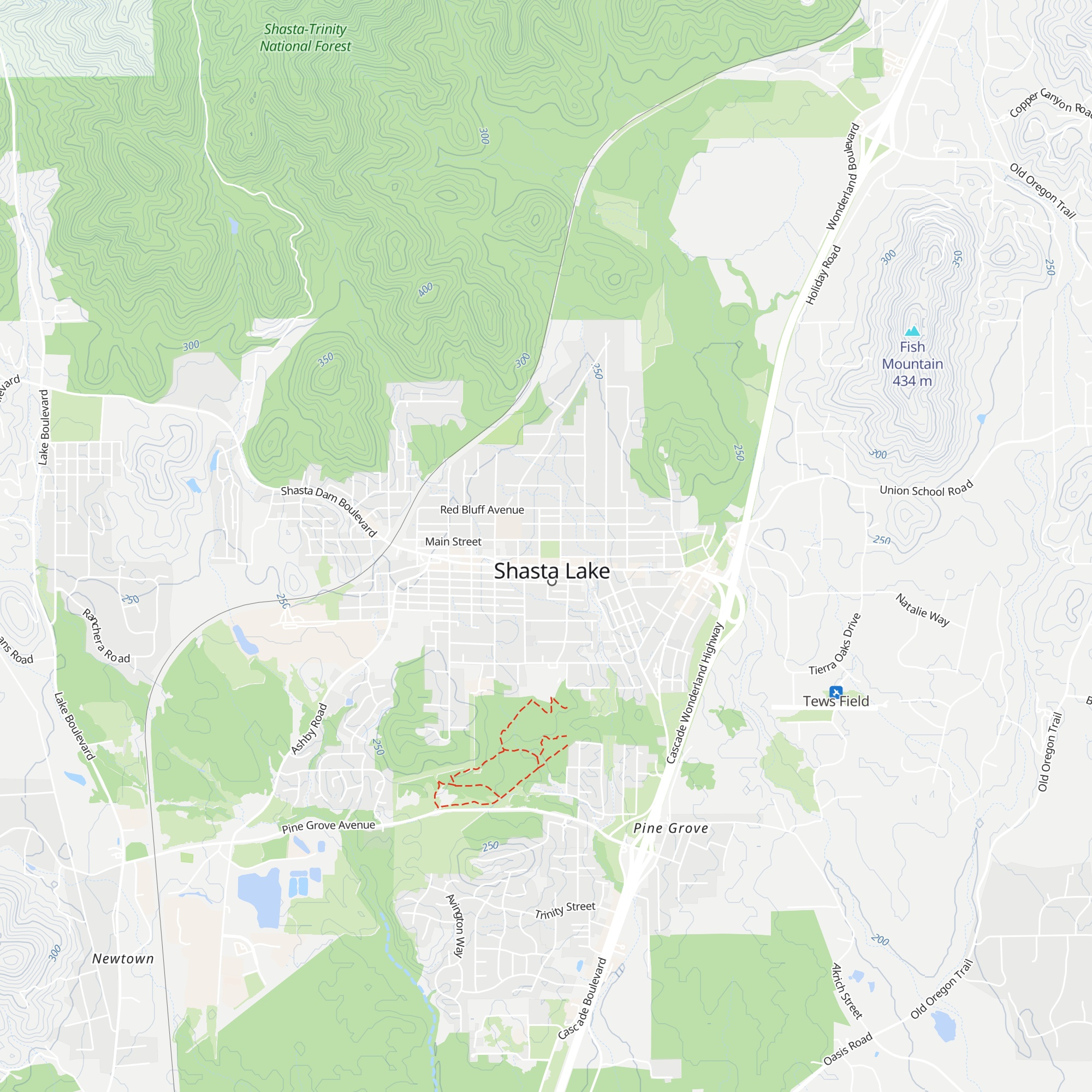 Shasta Lake Chamber of Commerce map