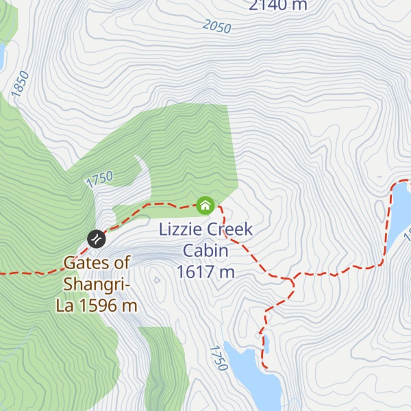 Map of Lizzie Creek Cabin