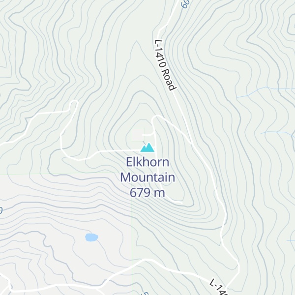 Map of Elkhorn Mountain