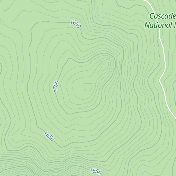 Map of Little Chinquapin Mountain