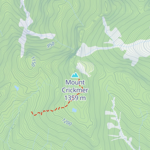 Map of Mount Crickmer