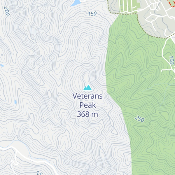 Map of Veterans Peak