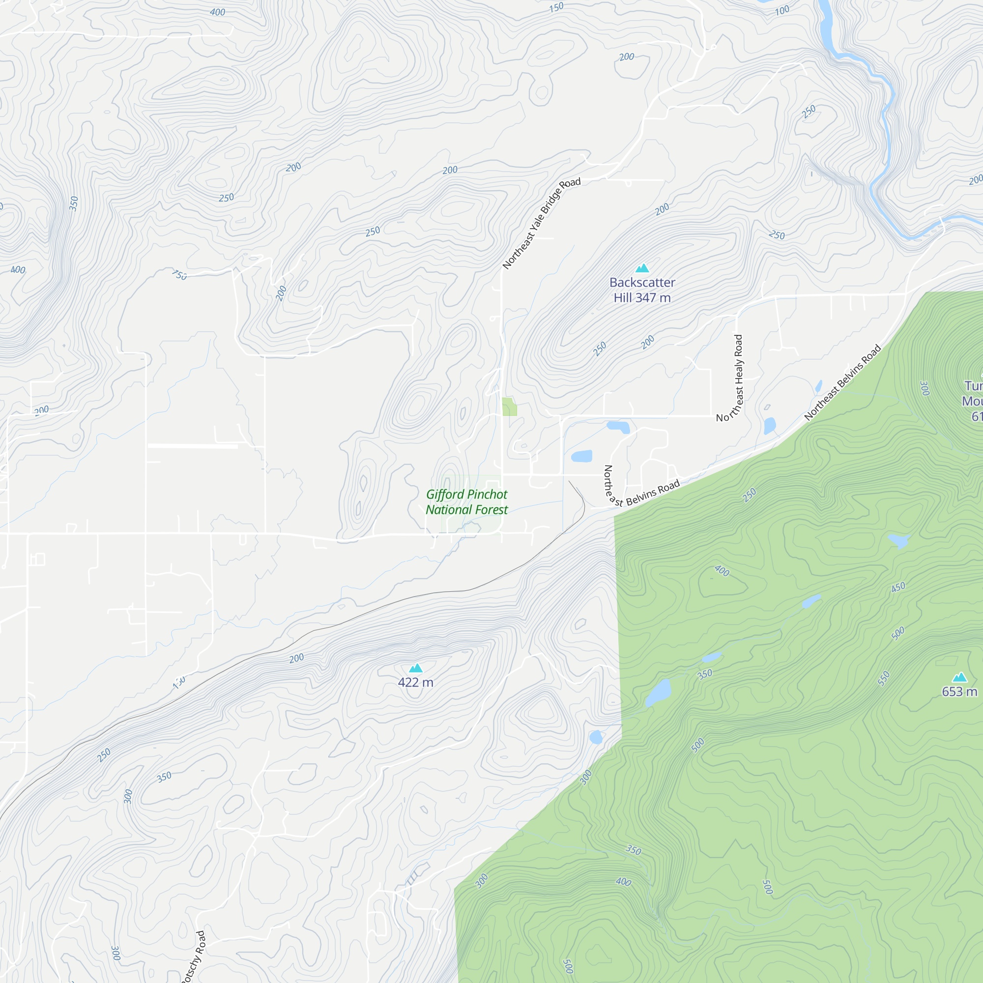 Mount Saint Helens National Volcanic Monument Headquarters map