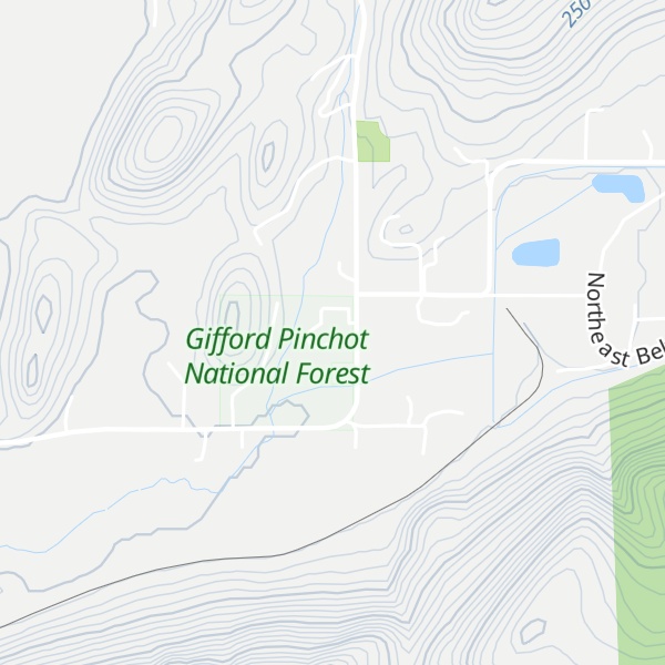 Map of Mount Saint Helens National Volcanic Monument Headquarters