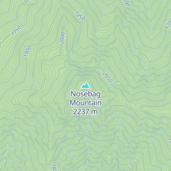 Map of Nosebag Mountain