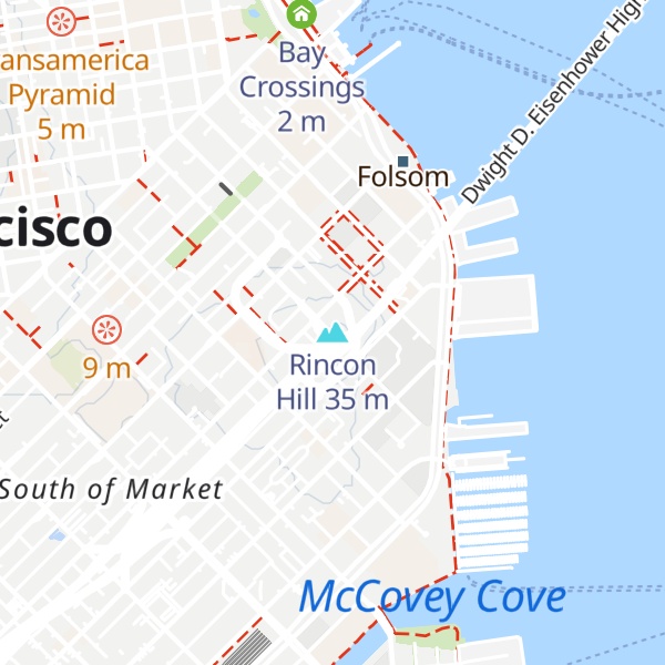 Map of Rincon Hill
