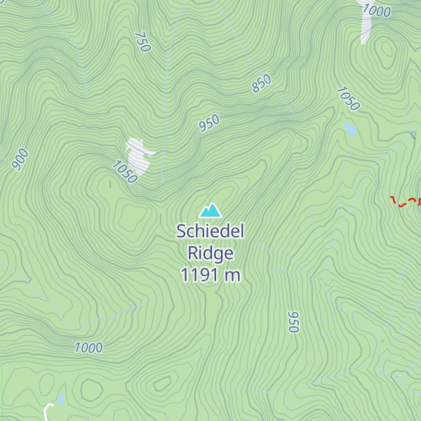 Map of Schiedel Ridge