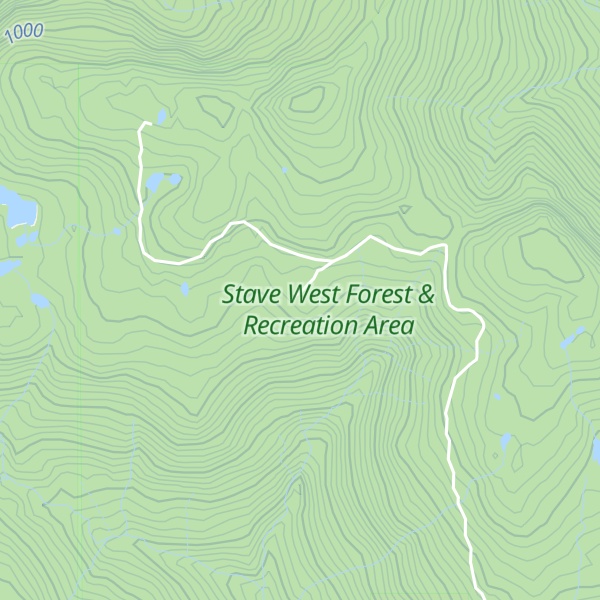 Map of Stave Lake Snow Cabin