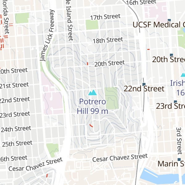 Map of Potrero Hill