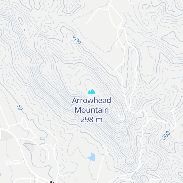 Map of Arrowhead Mountain