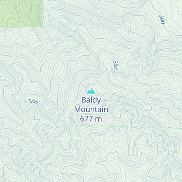 Map of Baldy Mountain