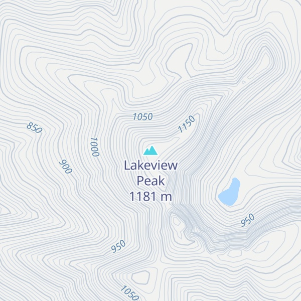Map of Lakeview Peak