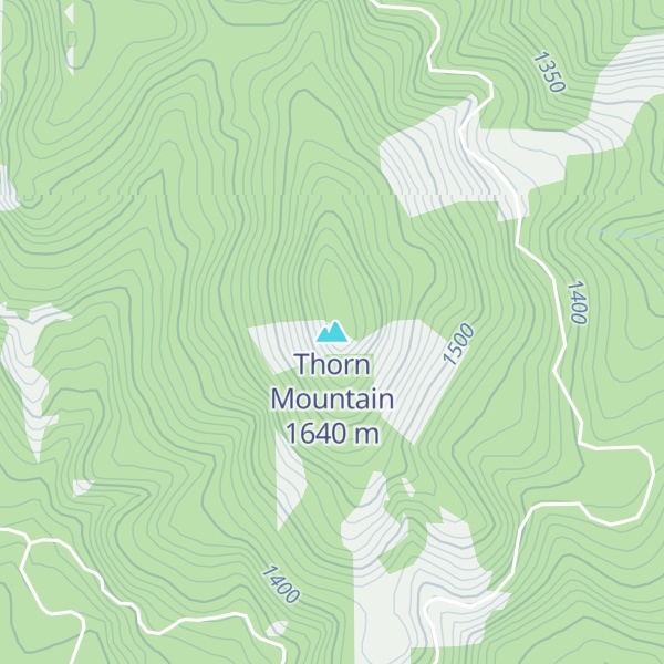 Map of Thorn Mountain