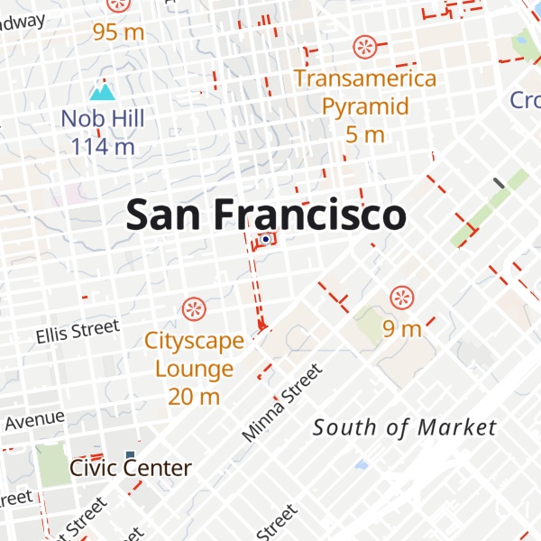 Map of Macy's San Francisco Visitor Information Desk