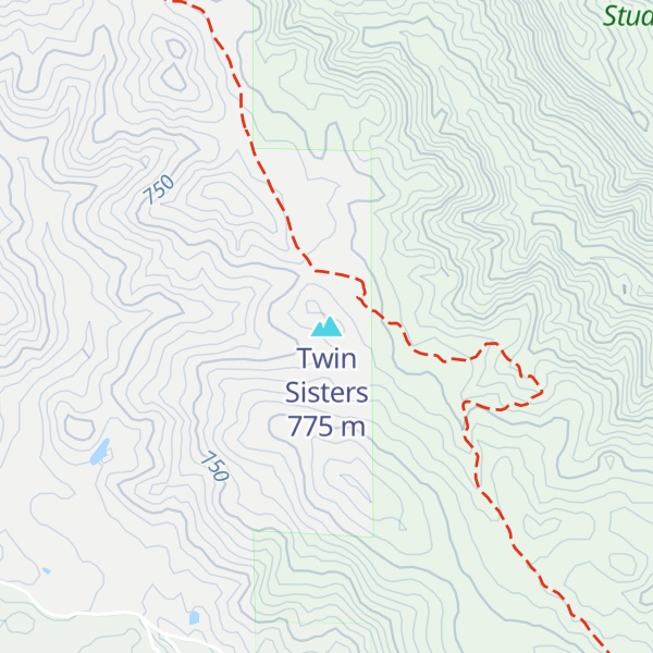 Map of Twin Sisters