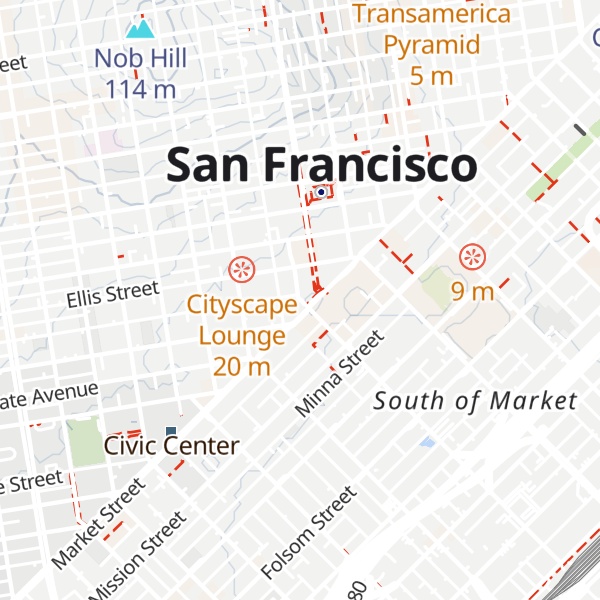 Map of San Francisco Visitor Information Center