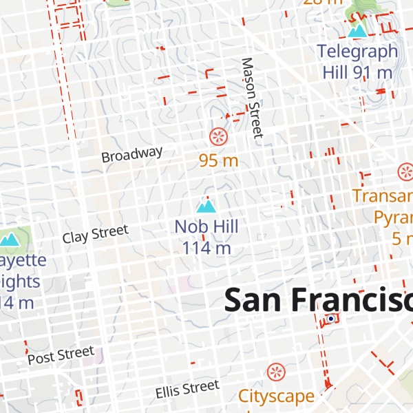 Map of Nob Hill