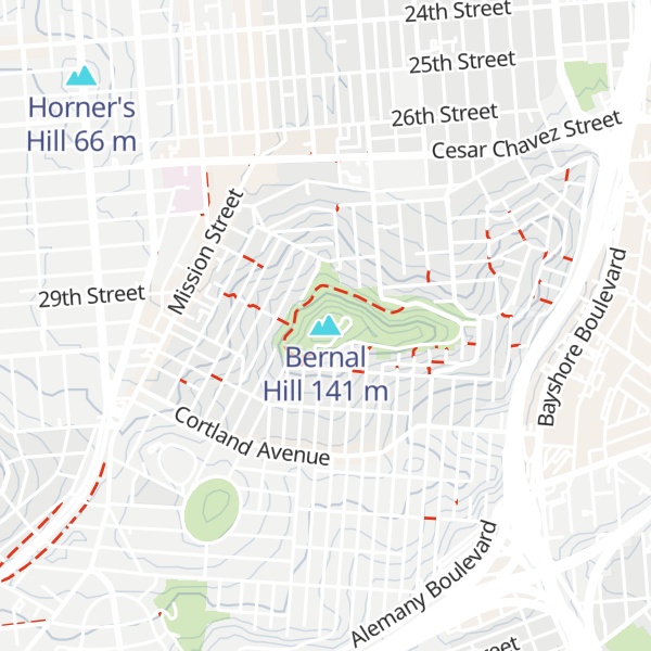 Map of Bernal Hill