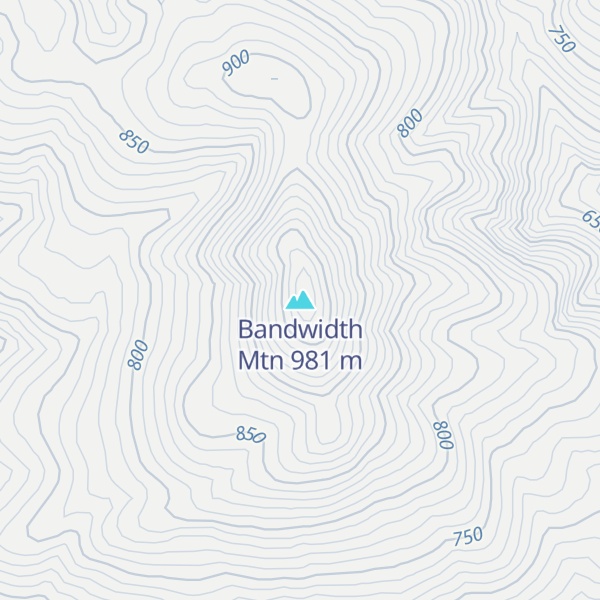 Map of Bandwidth Mtn