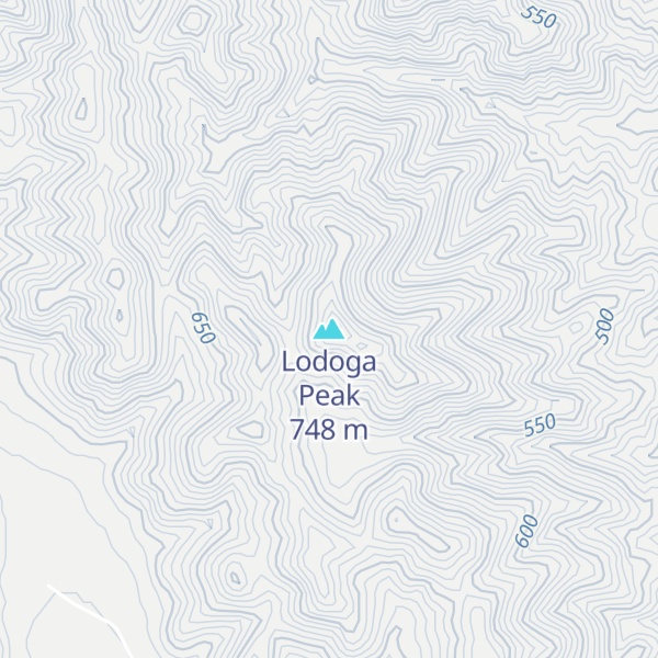 Map of Lodoga Peak