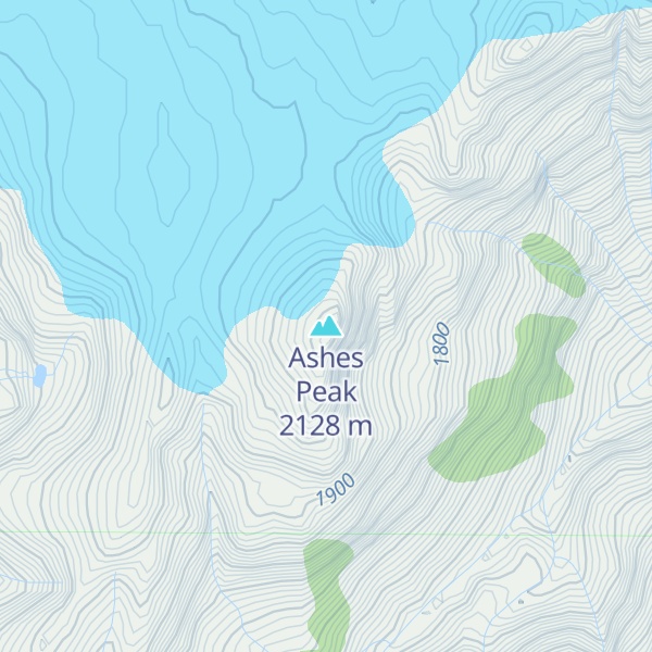 Map of Ashes Peak