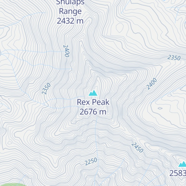 Map of Rex Peak