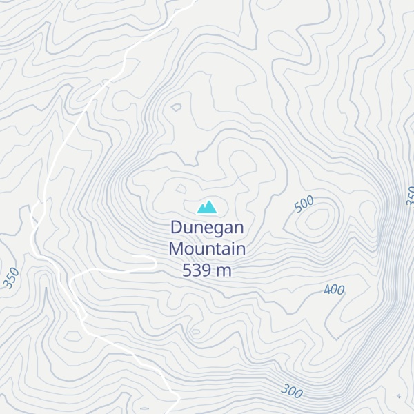 Map of Dunegan Mountain