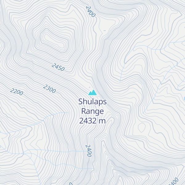 Map of Shulaps Range