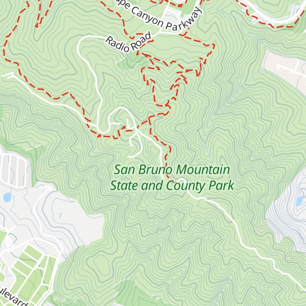 Map of San Bruno Mountain Summit