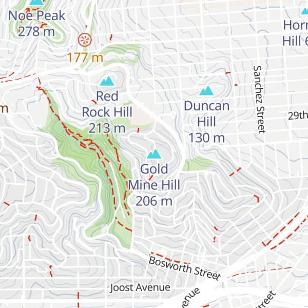 Map of Gold Mine Hill