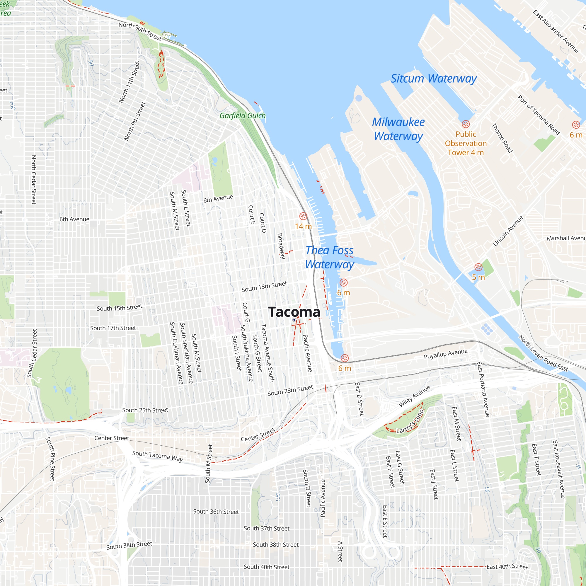 Travel Tacoma map