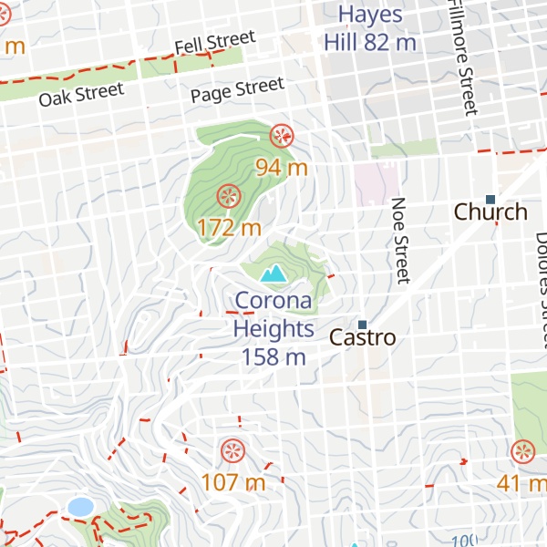 Map of Corona Heights