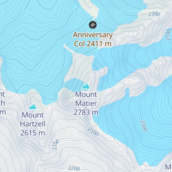 Map of Mount Matier