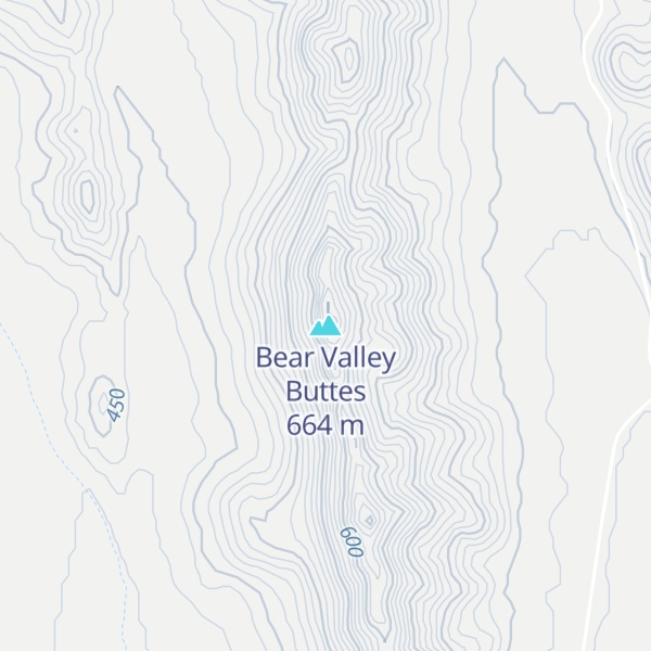Map of Bear Valley Buttes