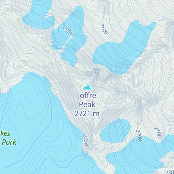 Map of Joffre Peak
