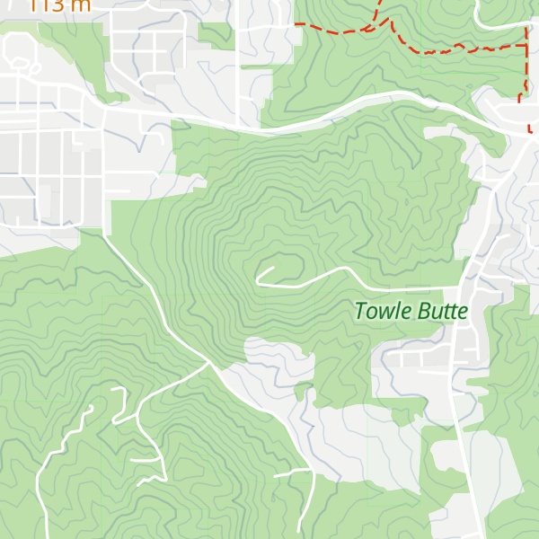 Map of Towle Butte