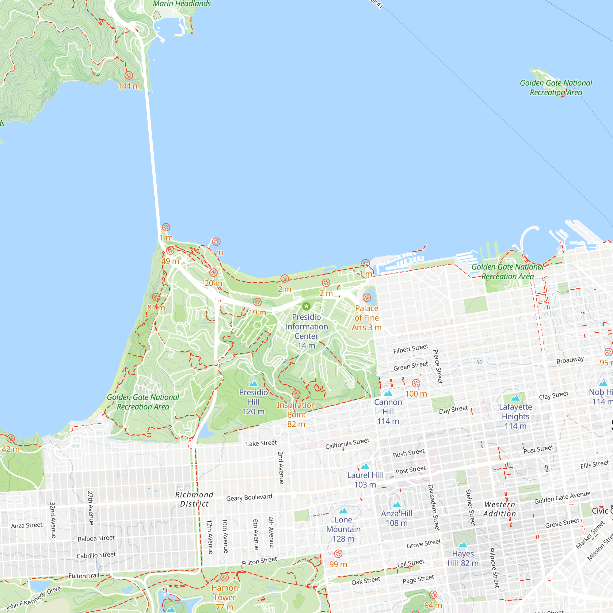 Presidio Information Center map