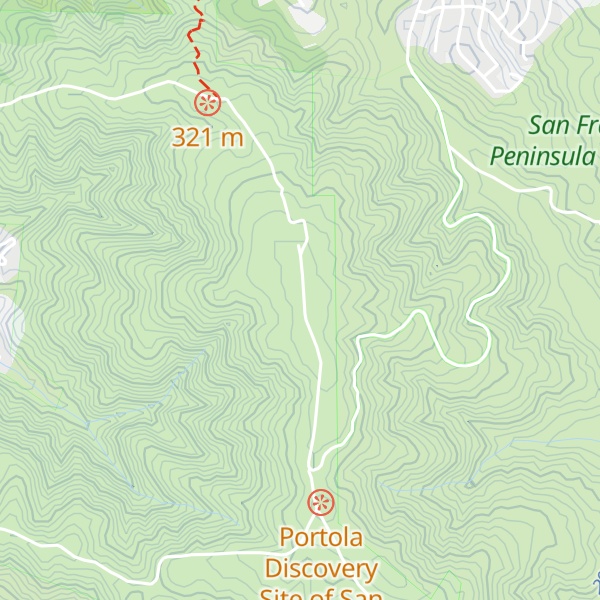 Map of Sweeney Ridge